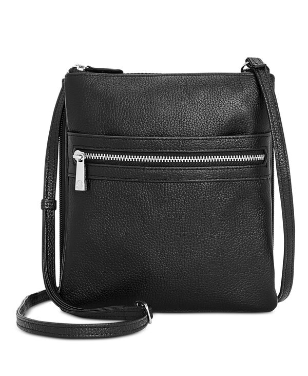 ジャーニ ベルニーニ レディース バッグ レザー Giani Bernini Triple-Zipebbleather Dasher Crossbody Black/Silver ブラック