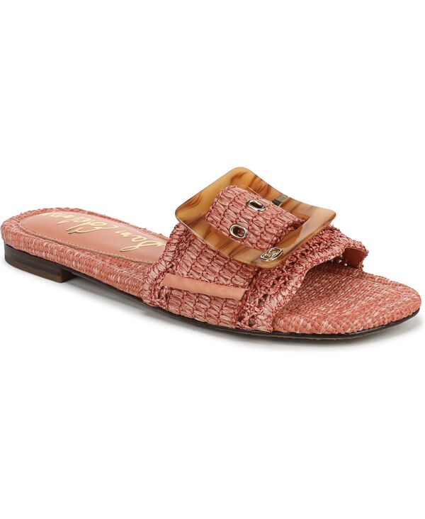 サムエデルマン レディース シューズ サンダル Sam Edelman Women's Bambi Raffia Buckle Slide Sandalshell Coral コーラル