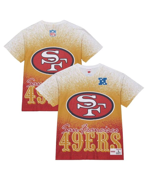 ミッチェル&ネス メンズ トップス Tシャツ ヴィンテージ ロゴ Mitchell & Ness Men's White San Francisco 49ers Team Burst Vintage Logo T-Shirt White ホワイト