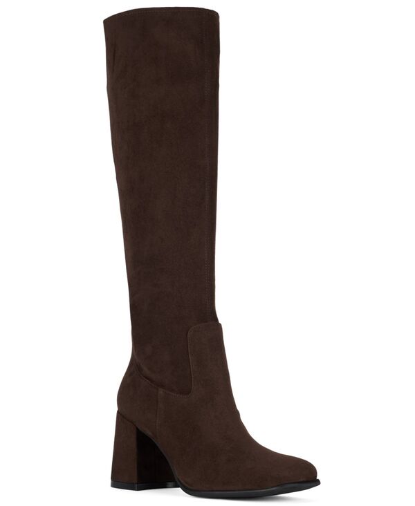 ジェフリー キャンベル レディース シューズ ブーツ・レインブーツ ヒール Jeffrey Campbell Women's Hotlava Knee-High Block-Heel Boots Dark Brown Suede ブラウン
