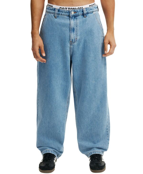 コットンオン メンズ ボトムス デニムパンツ COTTON Men's Baggy Skater Jean Blue ブルー