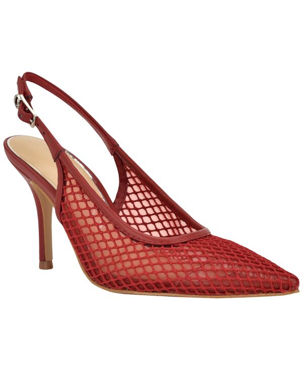 ゲス レディース シューズ パンプス メッシュ GUESS Women's Pandy Mesh Pointed Toe Slingback Stiletto Pumps Red Mesh レッド