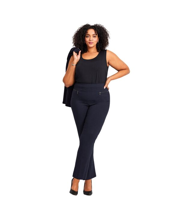 アベニュー レディース ボトムス カジュアルパンツ AVENUE Women'super Stretch Zipant Navy ネイビー