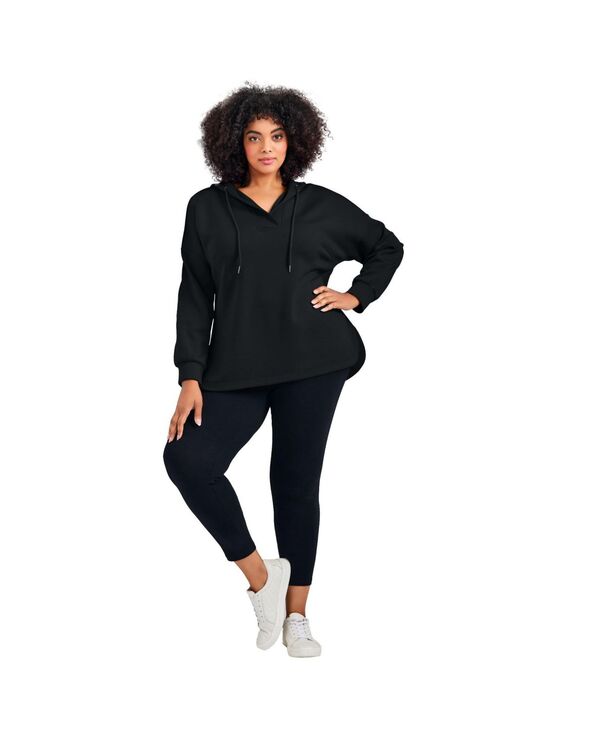 アベニュー レディース アウター パーカー・スウェット AVENUE Women's Ultra-Comfort Super Soft Hoodie Black ブラック