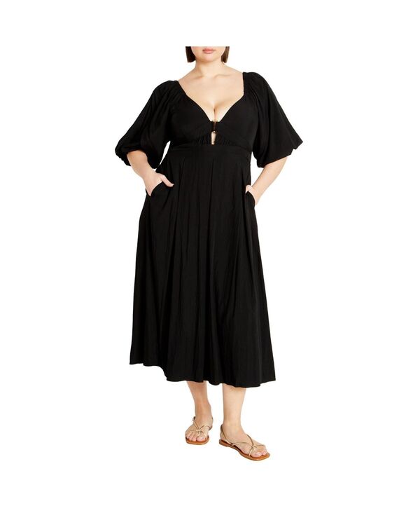 シティーシック レディース トップス ワンピース CITY CHIC Women'shae Dress Black ブラック