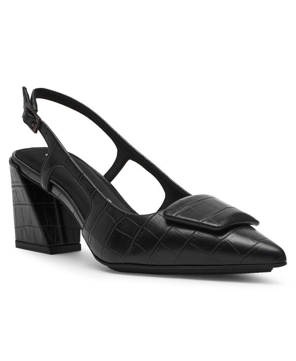 アンクライン レディース シューズ サンダル ヒール Anne Klein Women's Renetta Slingback Block Heel Pumps Black Croco ブラック