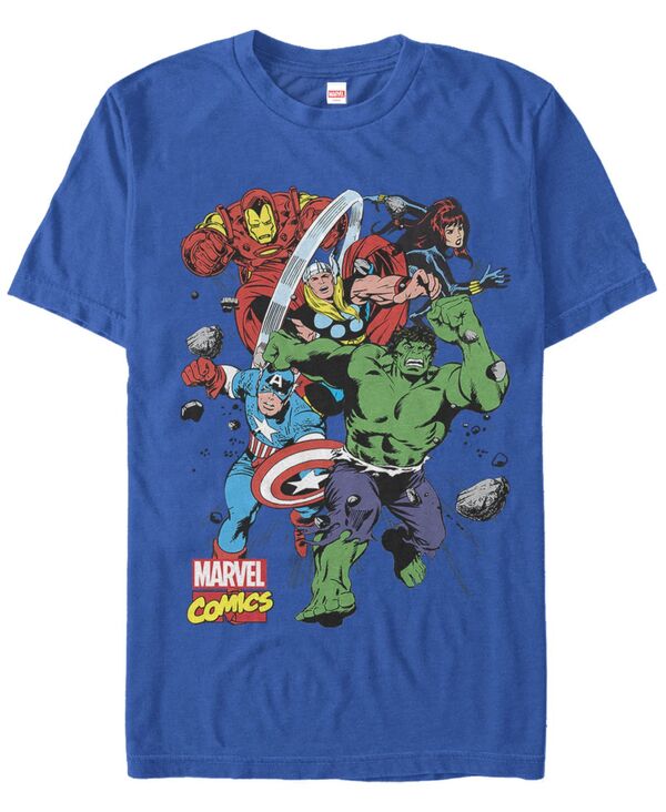 フィフスサン メンズ トップス Tシャツ Fifth Sun Marvel Men's Comicollection The Mighty Five Short Sleeve T-Shirt Royal