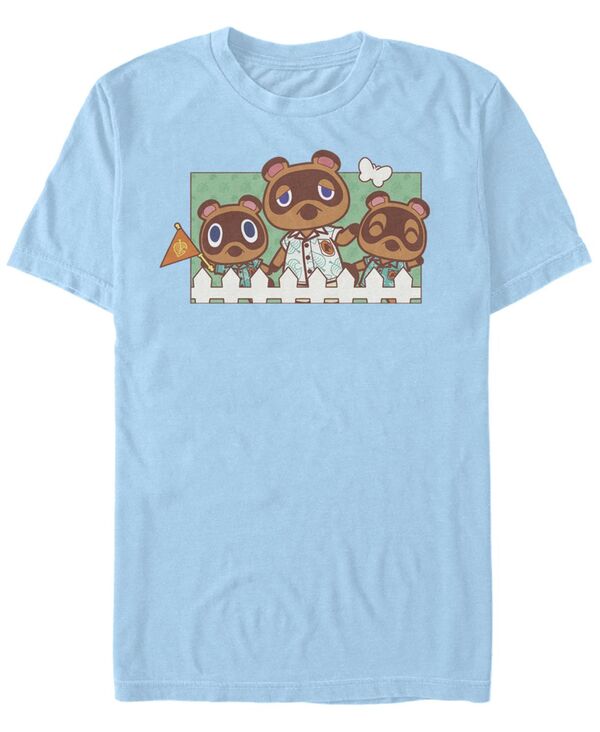 フィフスサン メンズ トップス Tシャツ Fifth Sun Men's Animal Crossing New Horizons Nook Family Portrait Short Sleeve T-shirt Baby Blue ブルー