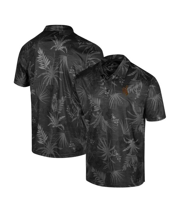 円形劇場 メンズ トップス スポーツシャツ Colosseumen\u0027s Black Wyoming Cowboys Palms Team Polo Shirt Black 黒いこと