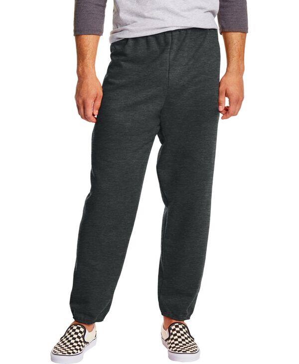 ヘインズ メンズ ボトムス カジュアルパンツ スウェットパンツ フリース Hanes EcoSmart Men's 32" Fleece Sweatpants 2-Pack Charcoal チャコール｜ReVida 店