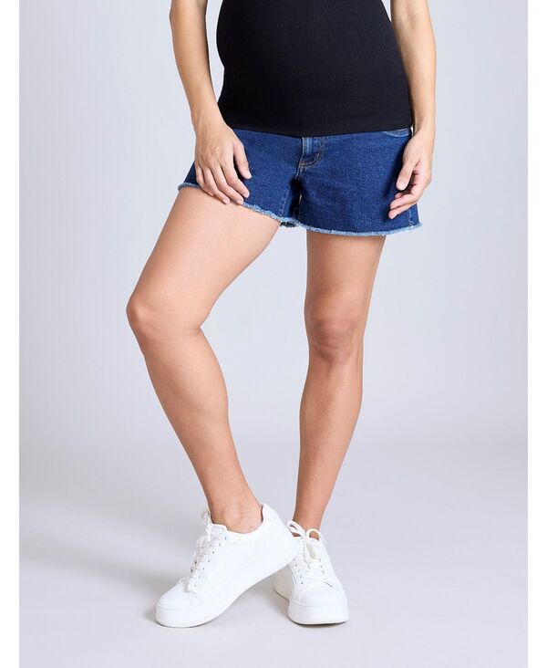 マザーフッドマタニティー レディース ボトムス ハーフパンツ・ショーツ デニム Motherhood Maternity Under the Belly Cut Off Denim Short - Motherhoodark wash デニム|ReVida 店