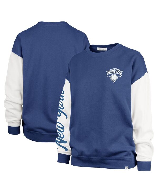 47 ブランド レディース アウター パーカー・スウェット プラスサイズ シャツ '47 Brand Women's Blue New Yorknicks Plusize Oversized Rise Andie Pullover Sweatshirt Blue ブルー|ReVida 店