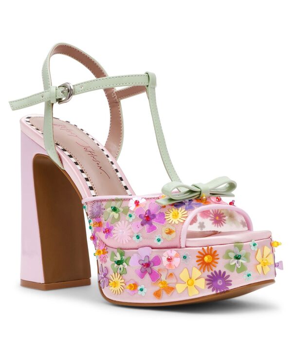 ベッツィジョンソン レディース シューズ サンダル フラワー柄 プラットフォーム フラワー Betsey Johnson Women's Melodie Ditsy Floral Platform Dressandals Pink Multi ピンク|ReVida 店