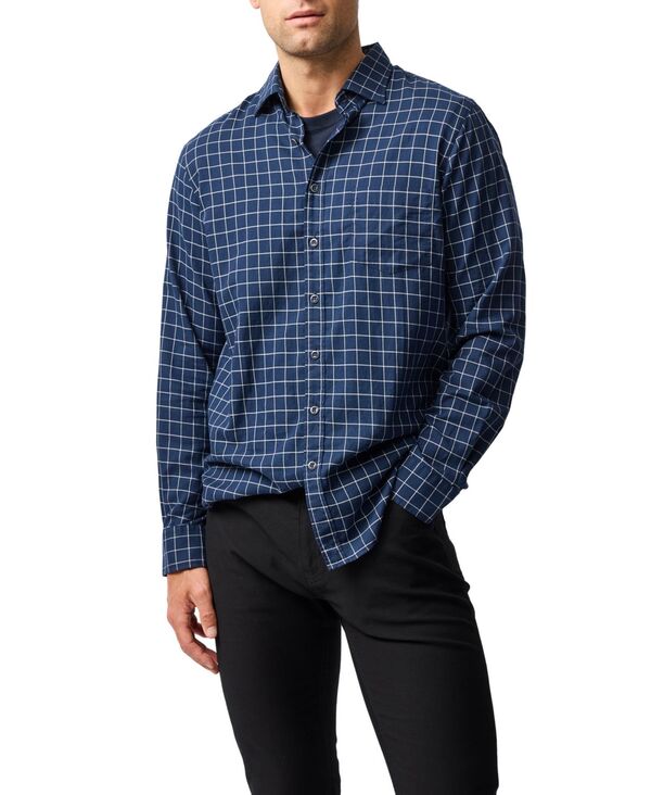 ロッドアンドグン メンズ トップス シャツ Rodd & Gunn Men's Glenrock Long Sleeve Shirt Midnight