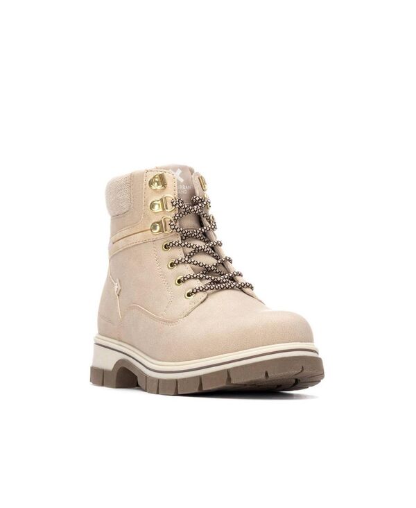 キシタイ レディース シューズ ブーツ・レインブーツ アンクル XTI Women's Ankle Combat Booties Beige ベージュ