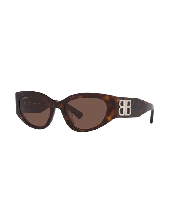 バレンシアガ レディース 付属物 サングラス・アイウェア Balenciaga Women\u0027s Oval Sunglasses BB0324SK 6E000336 Tortoise