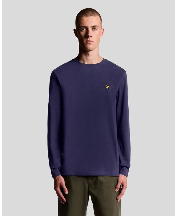 ライルアンドスコット メンズ トップス Tシャツ Lyle & Scott Men's Plain Long Sleeve T-Shirt Navy ネイビー