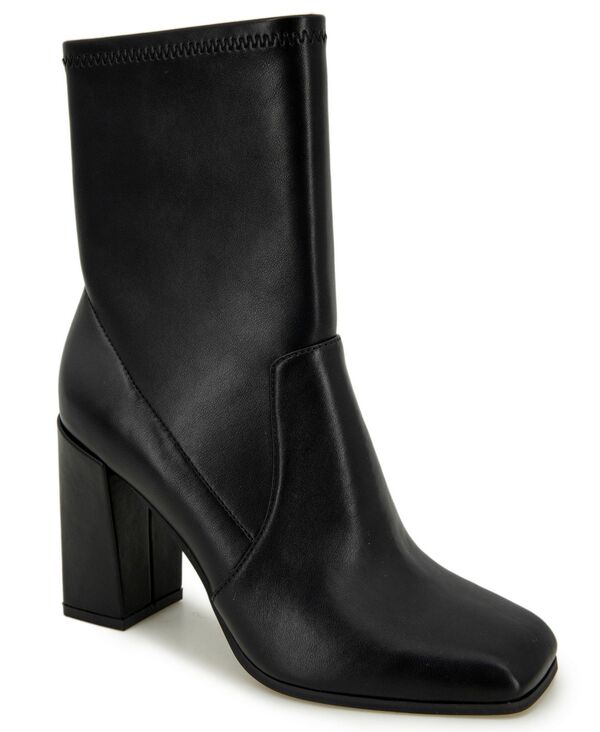 ケネスコール レディース シューズ ブーツ・レインブーツ ヒール Kenneth Cole New York Women's Jax Block Heel Stretch Boots Black ブラック