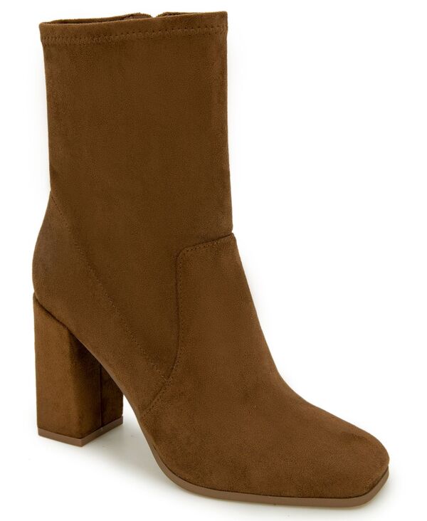 ケネスコール レディース シューズ ブーツ・レインブーツ 踵 Kenneth Cole New York Women\u0027s Jax Block Heel Stretch Boots Cognac