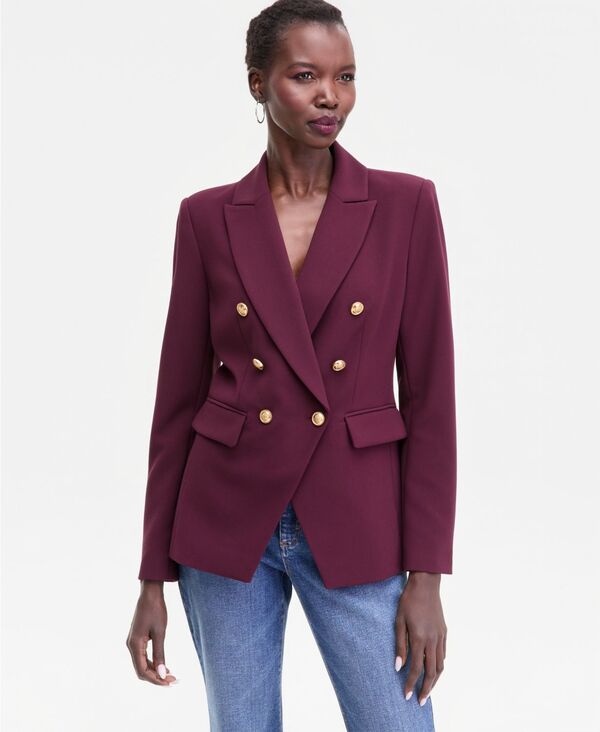アイ.エヌ.シー インターナショナル コンセプト レディース アウター ジャケット・ブルゾン ブレザー I.N.C. International Concepts Women's Double-Breasted Blazer Deep Wine ワイン
