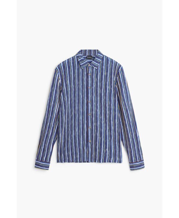 デジグアル メンズ トップス シャツ Desigual Men's Multicolor striped shirt Blue ブルー