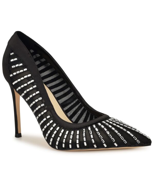 ナインウェスト レディース シューズ パンプス メッシュ Nine West Women's Feresah Embellished Mesh Stiletto Dress Pumps Black Mesh ブラック