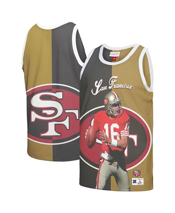 ミッチェル\u0026ネス メンズ トップス 貯蔵タンクいの一番 グラフィック Mitchell \u0026 Ness Men\u0027s Joe Montana Black Gold San Francisco 49ers Retired Player Graphic Tank Top Black Gold 黒いこと