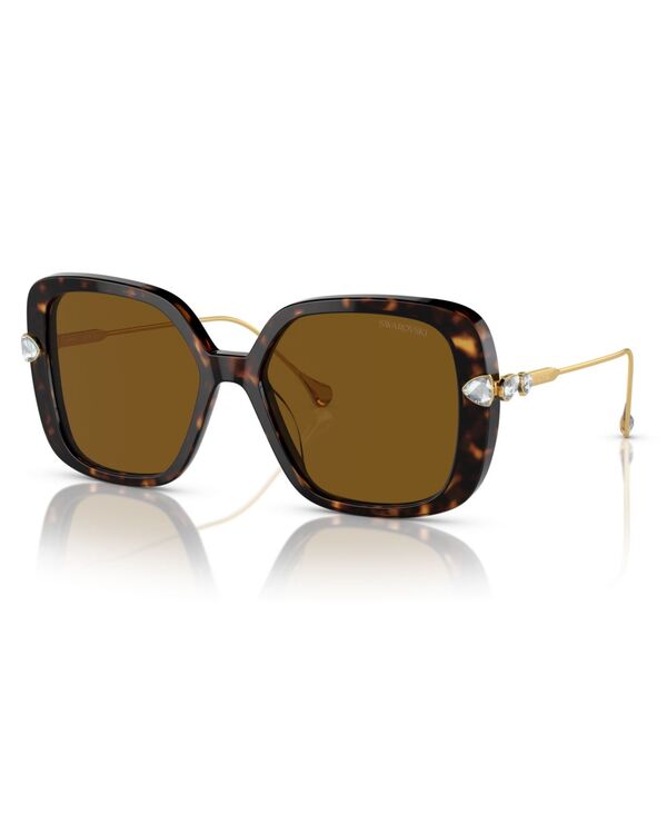 スワロフスキー レディース 佩び物 サングラス・アイウェア Swarovski Women\u0027s Polarized SunglassesK6011 Havana