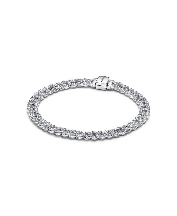 パンドラ レディース アクセサリー ブレスレット・バングル・アンクレット Pandora Timeless Cubic Zirconia Pave Chain Bracelet Silver シルバー