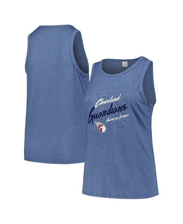 ソフト アズ ア グレープ レディース トップス タンクトップ ハイネック プラスサイズ Soft As A Grape Women's Navy Cleveland Guardians Plusize Curvy High Neck Tri-Blend Tank Top Navy ネイビー 11,085円