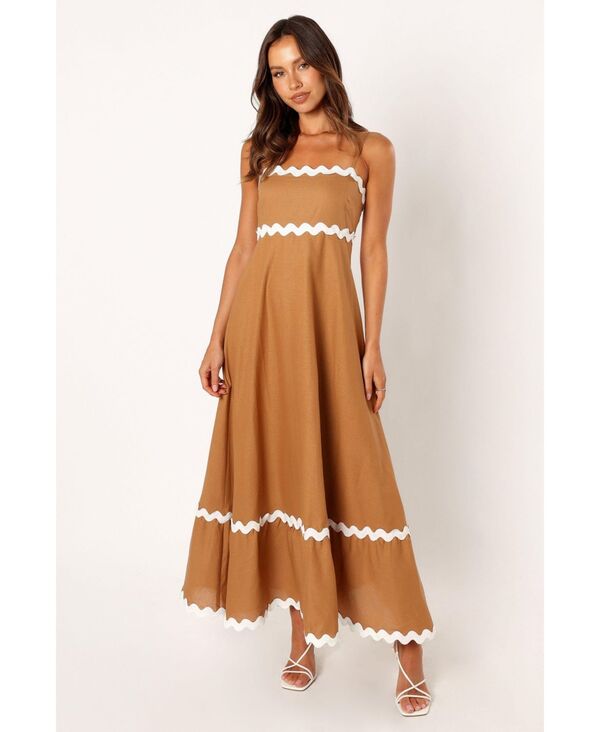 Petal and Pup レディース トップス ワンピース マキシ Petal and Pup Women's Yana Maxi Dress Tan white ホワイト|ReVida 店