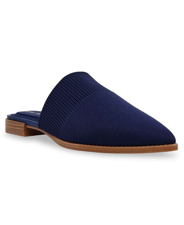 アンクライン レディース シューズ パンプス ニット Anne Klein Women's Vassar Pointed Toe Knit Mules Navy Knit ネイビー 17,985円