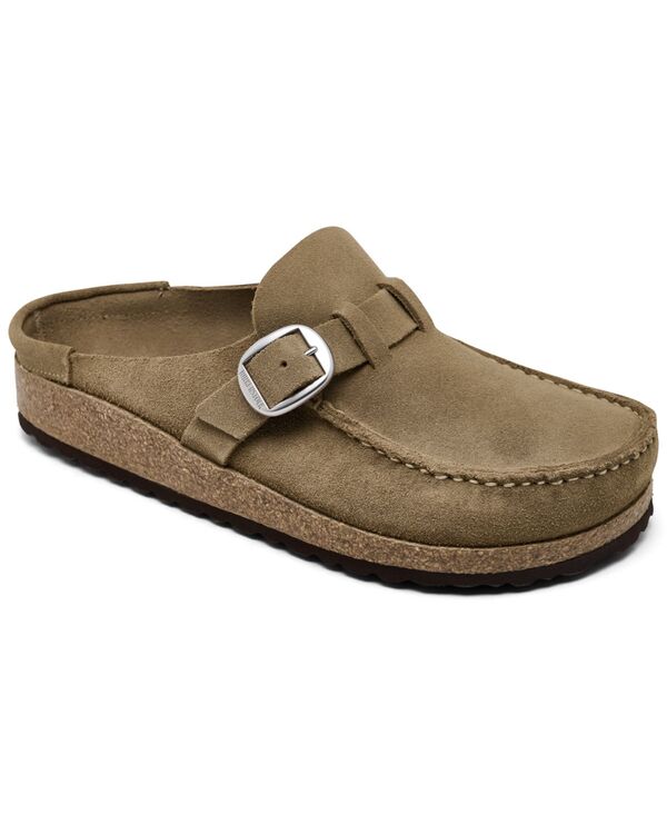 ビルケンシュトック レディース シューズ スニーカー スエードクロス なめし革 Birkenstock Women\u0027s Buckley Suede Leather Clogs from Finish Line Gray Taupe 薄墨色