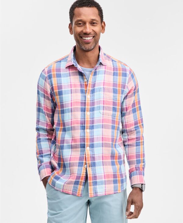 トッミーバハマ メンズ トップス シャツ コットン Tommy Bahama Men's Palma Roja Plaid Cotton Button Shirturquoise Haze ターコイズ