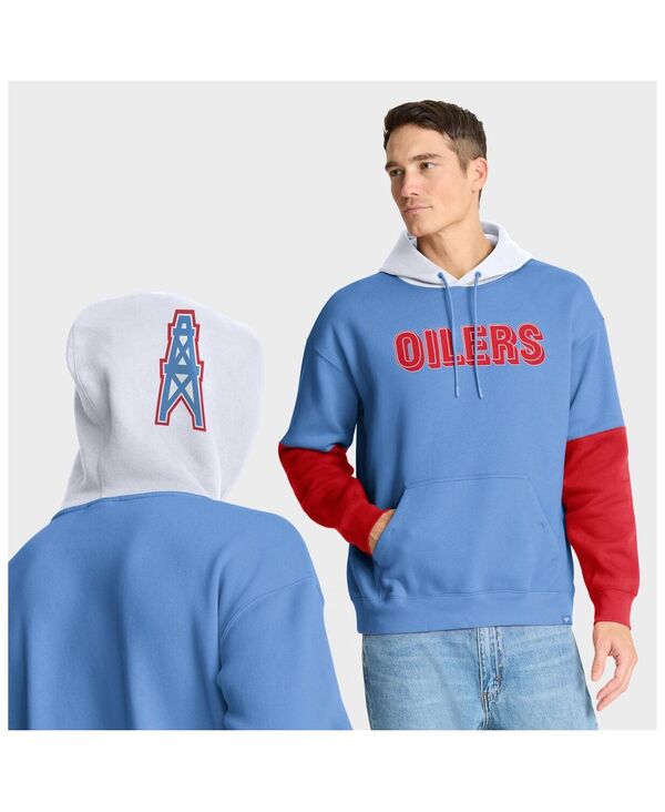 ファナティクス メンズ アウター パーカー・スウェット Fanatics Men's Light Blue Tennessee Titans Helmet Retro Pullover Hoodie Light Blue ブルー
