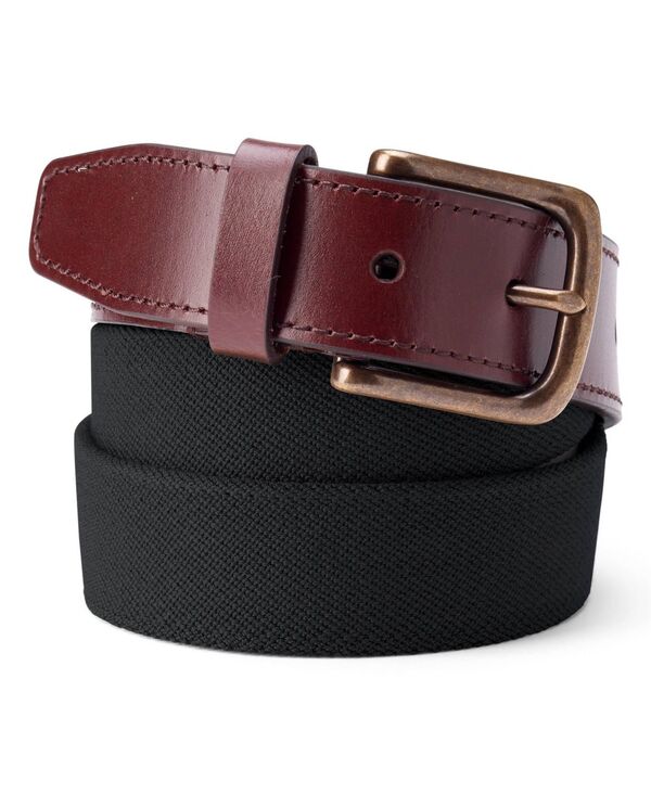 ランズエンド メンズ アクセサリー ベルト Lands End Men Elastic Surcingle Belt Black ブラック