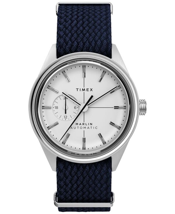 タイメックス メンズ アクセサリー 腕時計 Timex Men's Automatic Blue Fabric Watch 38mm Blue ブルー