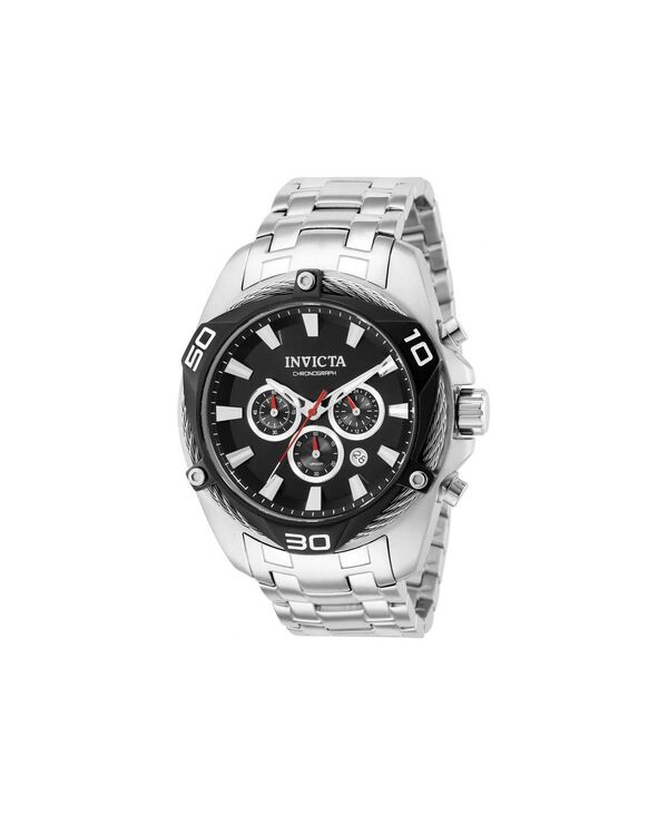 インビクタ メンズ アクセサリー 腕時計 Invicta Men's 38569 Bolt Quartz Chronograph Black Dial Watch Silver シルバー 29,770円