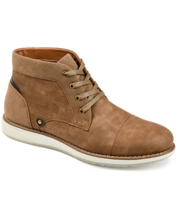 バンス メンズ シューズ ブーツ・レインブーツ キャップ Vance Co. Austin Men Cap Toe Chukka Bootan タン