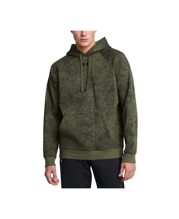 アンダーアーマー メンズ アウター パーカー・スウェット フリース Under Armour Men Rival Fleece Camo Hoodie Marine Green グリーン