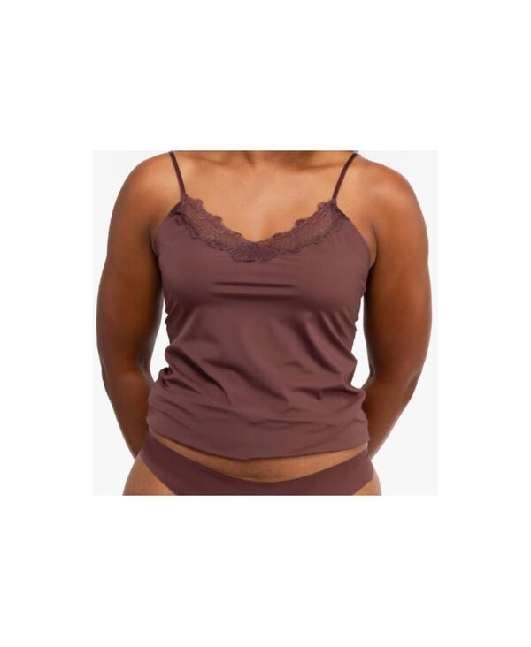 ウィラ ウォーリアー レディース トップス シャツ レーストリム レース Uwila Warrior Women'soft Seamless Camisole with Lace Trim Chocolate チョコレート
