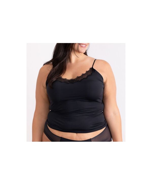 ウィラ ウォーリアー レディース トップス シャツ レーストリム レース Uwila Warrior Women'soft Seamless Camisole with Lace Trim Tap shoe black ブラック