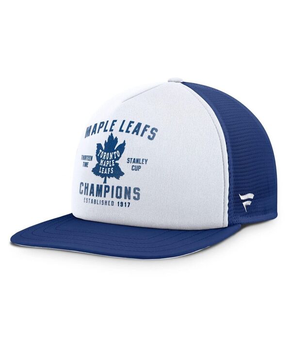 ファナティクス メンズ アクセサリー 帽子 Fanatics Men's White/Blue Toronto Mapleaf's Decades Collection Foam Front Snapback Hat White Blue ホワイト