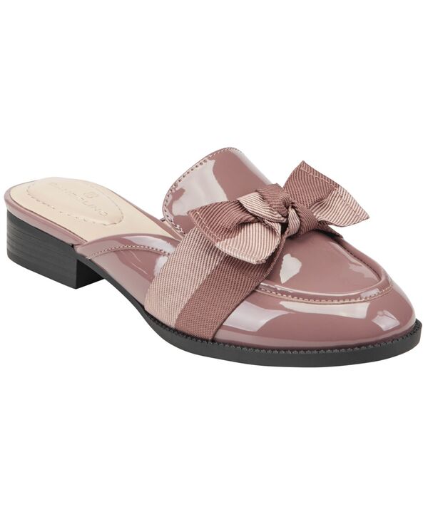 バンドリーノ レディース シューズ パンプス ローファー Bandolino Women's Leilani Bow Slip-On Tailored Mule Loafers Dark Mauve Patent/Blush ブラッシュ