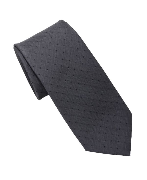 カール ラガーフェルド メンズ アクセサリー ネクタイ KARLAGERFELD PARIS Men ’ s Crinkle Dot Neck Tie Charcoal チャコール