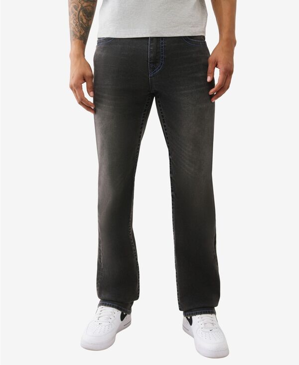 トゥルーレリジョン メンズ ボトムス デニムパンツ ジーンズ True Religion Men's Ricky Straight-Fit Big T Jeans Hype Vibe Black Wash ブラック｜ReVida 店 27,160円