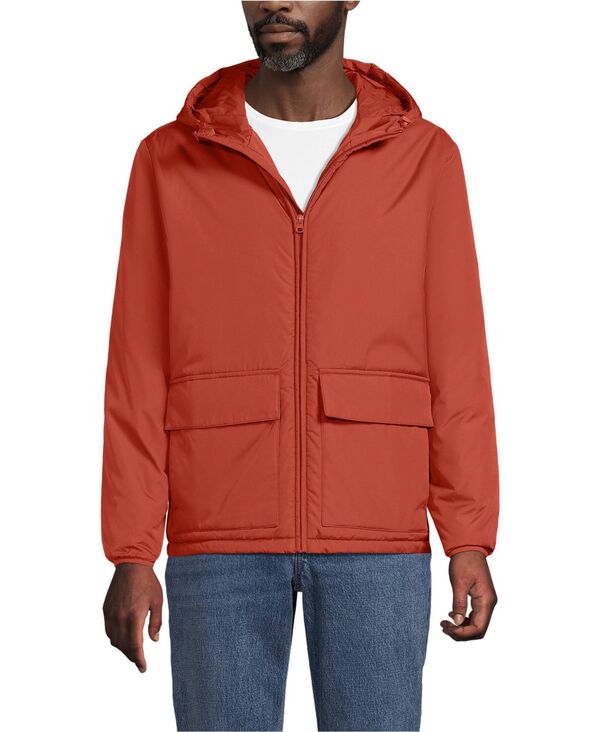 ランズエンド メンズ アウター ジャケット・ブルゾン フーデッドジャケットール Lands' End Big & Tall FeatherFree Insulated Hooded Jacket Bourbon