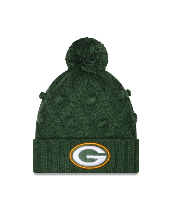 ニューエラ レディース アクセサリー 帽子 ニット New Era Women's Green Bay Packers Toasty Cuffed Knit Hat with Pom Green グリーン