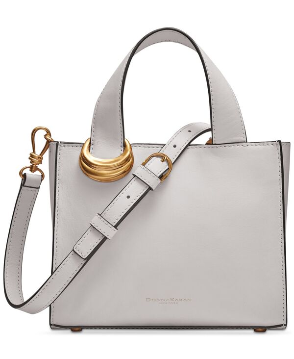 ダナ キャラン ニューヨーク レディース バッグ レザー Donna Karanew York Hewlett Leather Top Handle Buckle Crossbody Brilliant White ホワイト