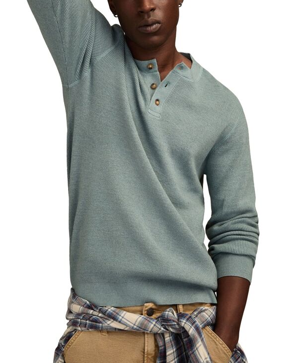 ラッキーブランド メンズ アウター ニット・セーター Lucky Brand Men's Henley Pull-Over Sweater Trooper Heather ヘザー